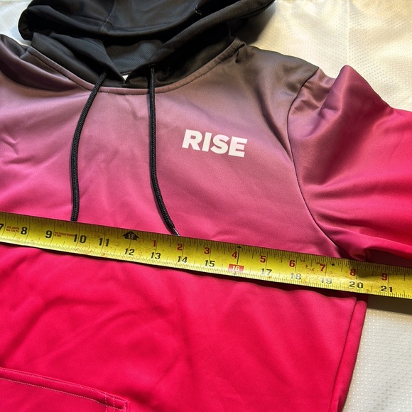 (2 for $20) Pink Sunburst Rise Hoodie Womens Medium 100% Polyester Sweatshirt - Picture 8 of 8